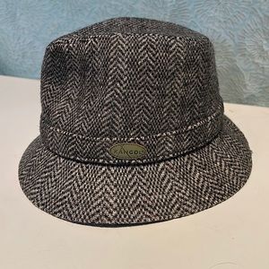 ❇ KANGOL GRAY HERRINGBONE WOOL BLEND HAT ❇